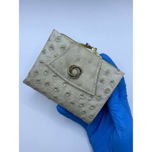 True Vintage (60s) Ostrich Grain & Cowhide Leather Wallet